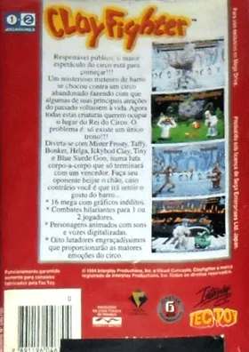 Clay Fighter (Europe) box cover back